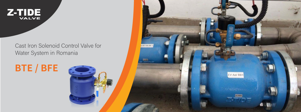 Z-Tide Solenoid valve installation for water control system