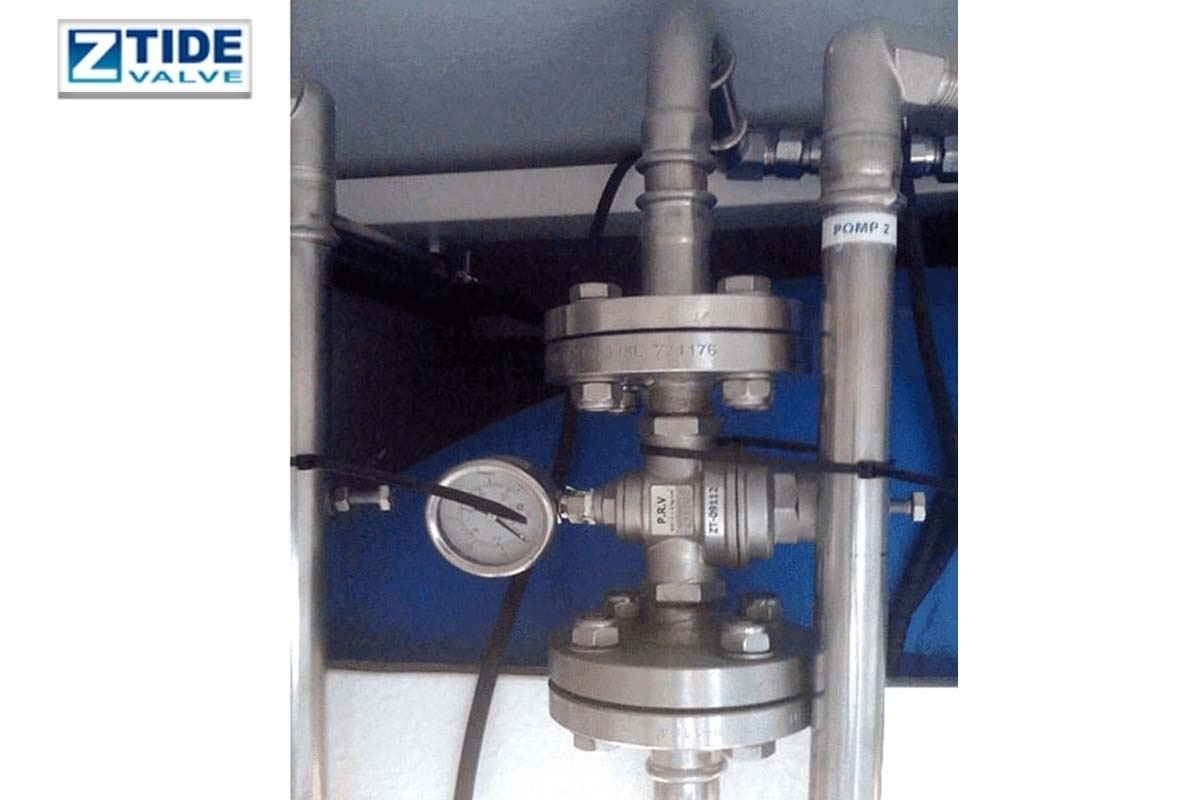 Direct Acting PRV Installed at Pump Station